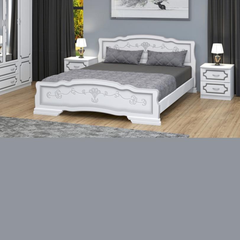 Кровать Карина-6 белый жемчуг