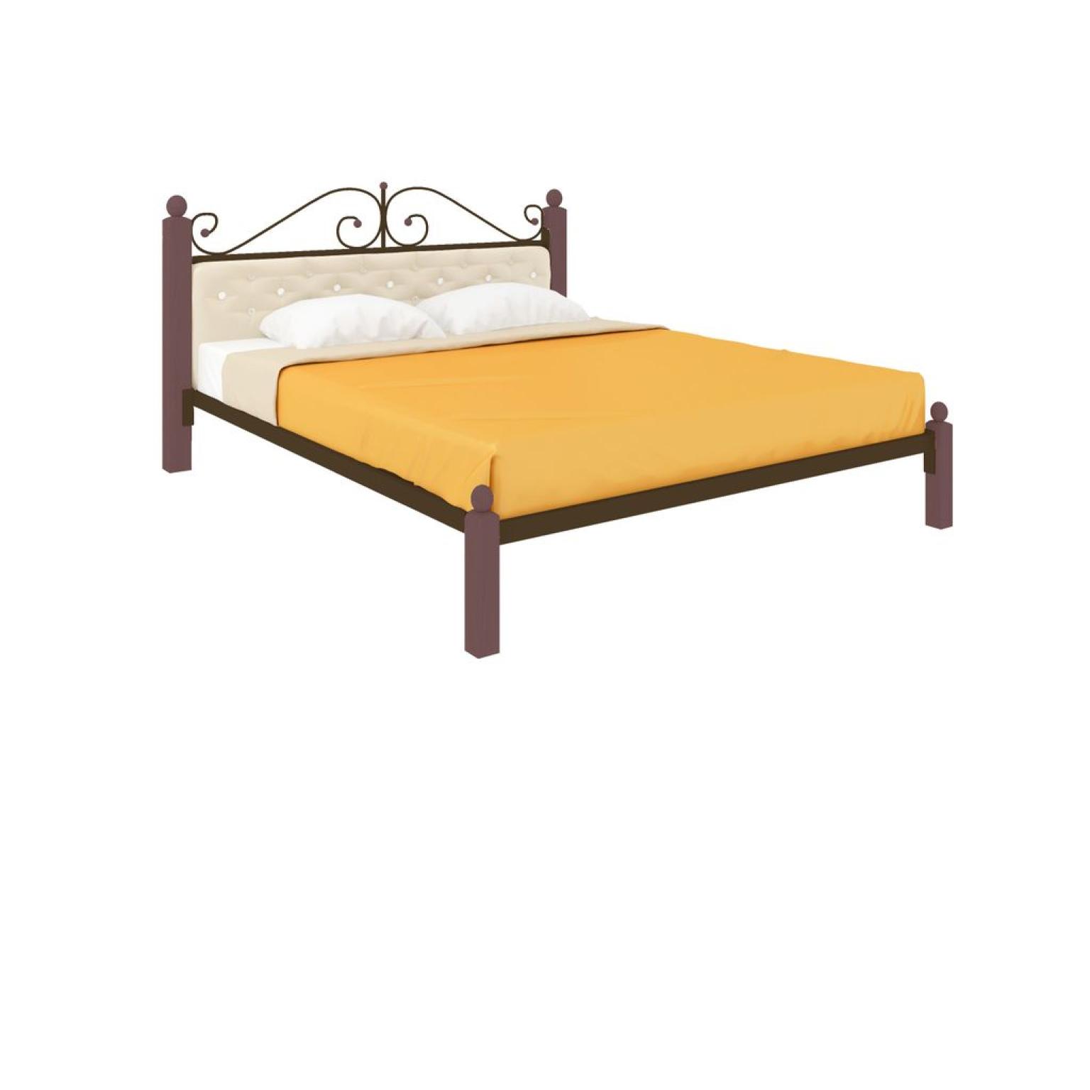 Кровать Диана Люкс (мягкая) коричневый