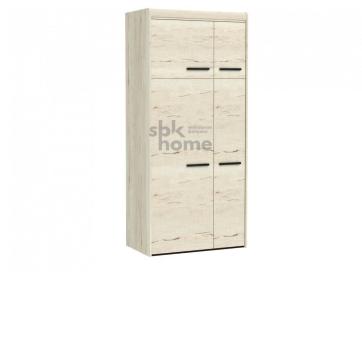 Шкаф М-1, 2-х дверный, Мале Дуб галифакс белый