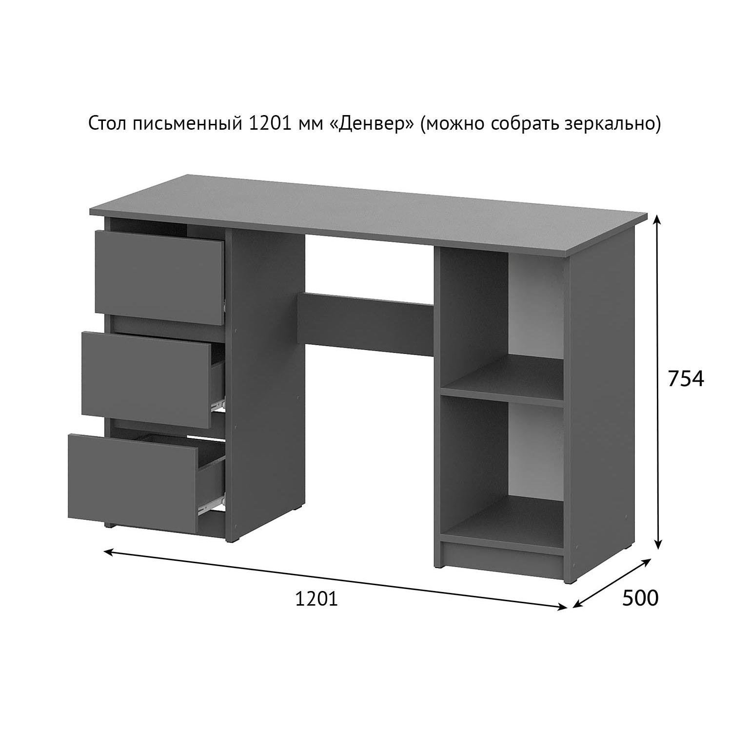 Стол письменный Денвер (1,2м) — изображение 2